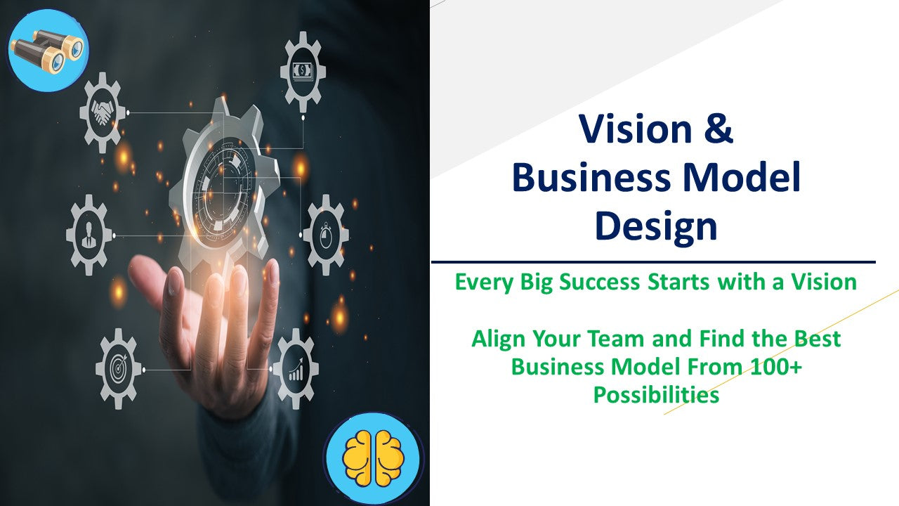 Developing the vision which looks out at least three years with a unique business model an no direct competiros in your niche - yes you MUST have a niche.