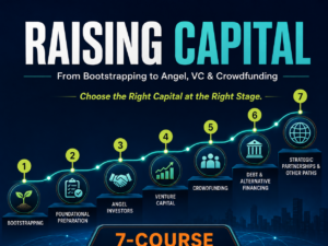 Raising Capital - 7 Courses: Bootstrapping, Foundational, Angel, VC, Crowdfunding, etc.
