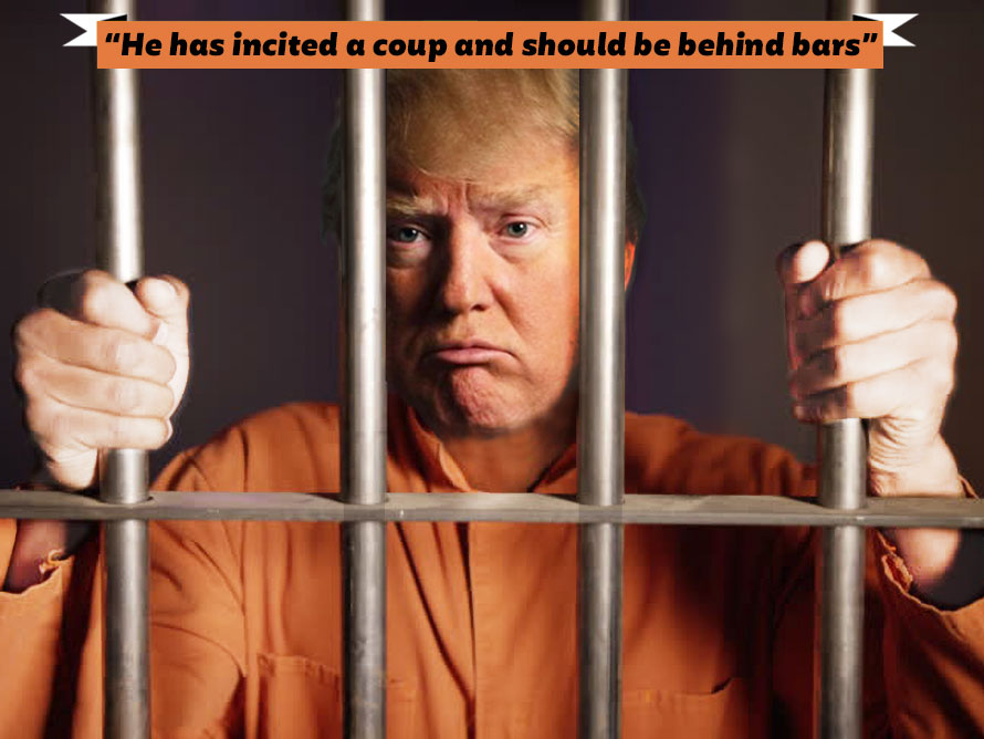 Trump behind bars