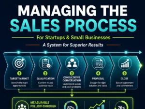 Sales process management for startups and small businesses