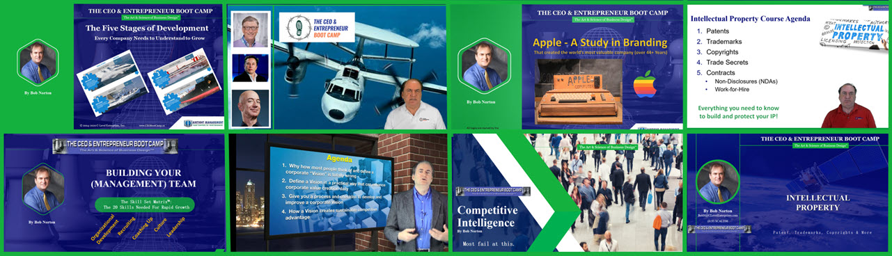 CEO Boot Camp curriculum examples